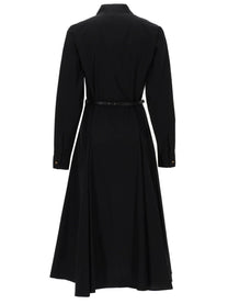 Max Mara Studio Women's Poplin Chemisier Dress Black