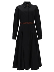 Max Mara Studio Women's Poplin Chemisier Dress Black