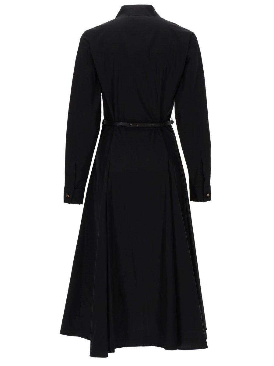 Max Mara Women's Abito Chemisier in Popeline Black