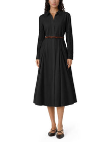 Max Mara Women's Abito Chemisier in Popeline Black