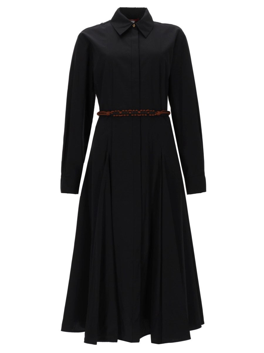 Max Mara Women's Abito Chemisier in Popeline Black