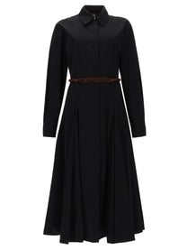 Max Mara Women's Abito Chemisier in Popeline Black