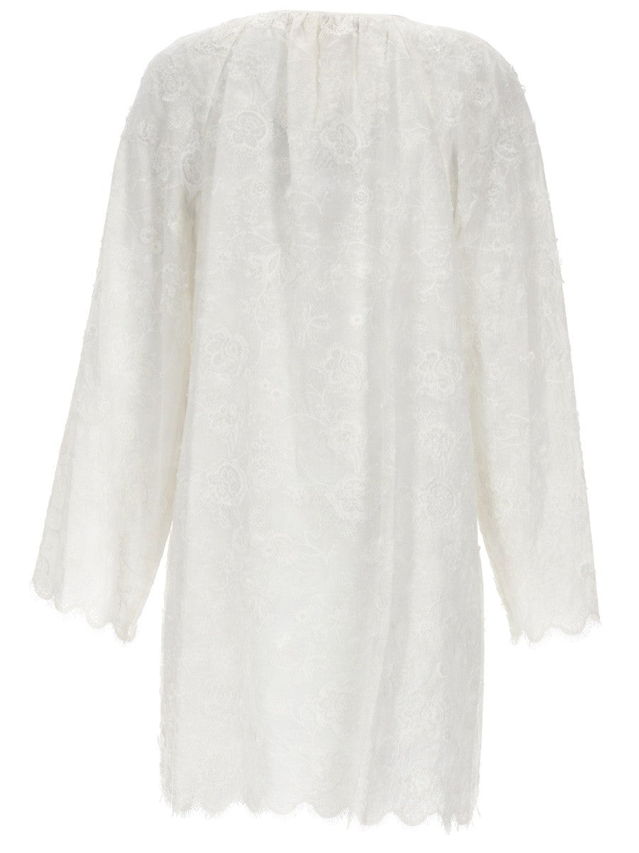 Michael Kors Women's Abito Con Ricami Floreali White