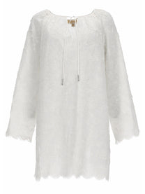 Michael Kors Women's Abito Con Ricami Floreali White