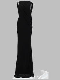 Tom Ford Women's Abito DA Sera in Jersey Crêpe Drappeggiato Black