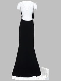 Tom Ford Women's Abito DA Sera Smanicato in Raso Con Ricami Catena Black