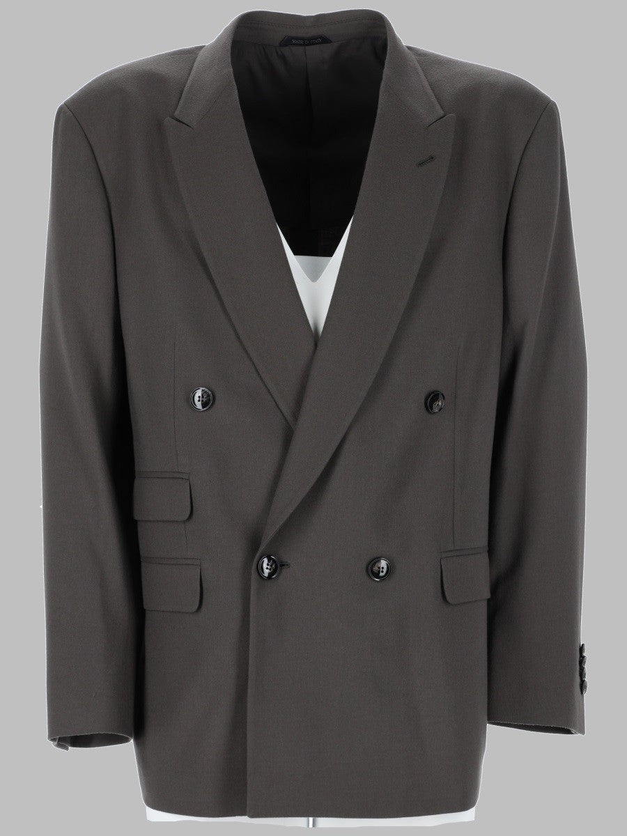 Giorgio Armani Men's Abito Doppiopetto over in Lana Grey