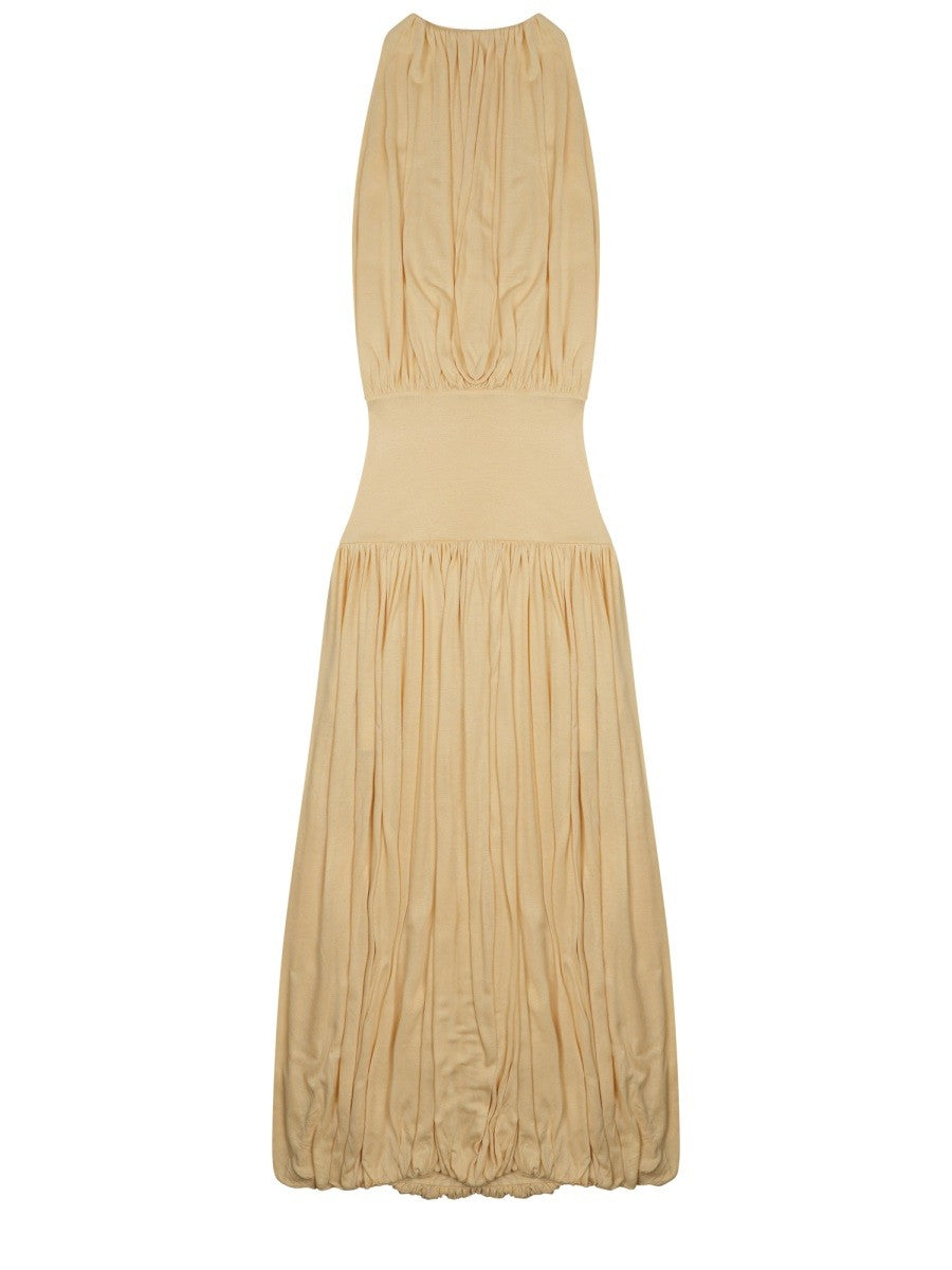Toteme Women's Abito Drappeggiato Yellow