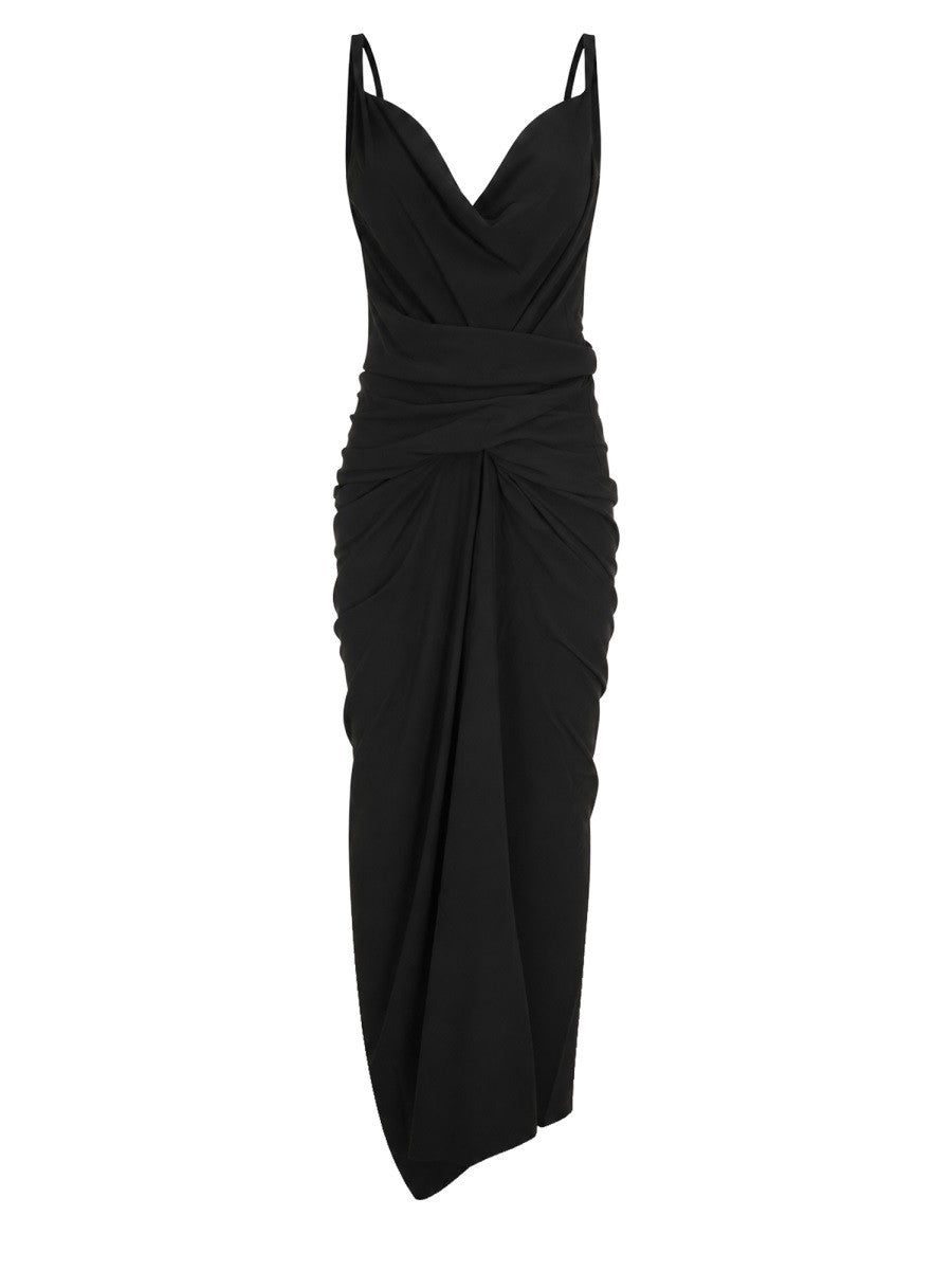 Rick Owens Women's Abito Drappeggiato Black