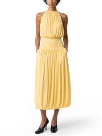 Toteme Women's Abito Drappeggiato Yellow