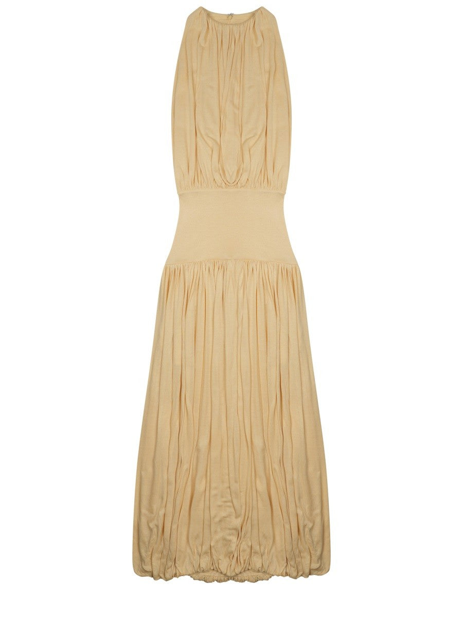 Toteme Women's Abito Drappeggiato Yellow