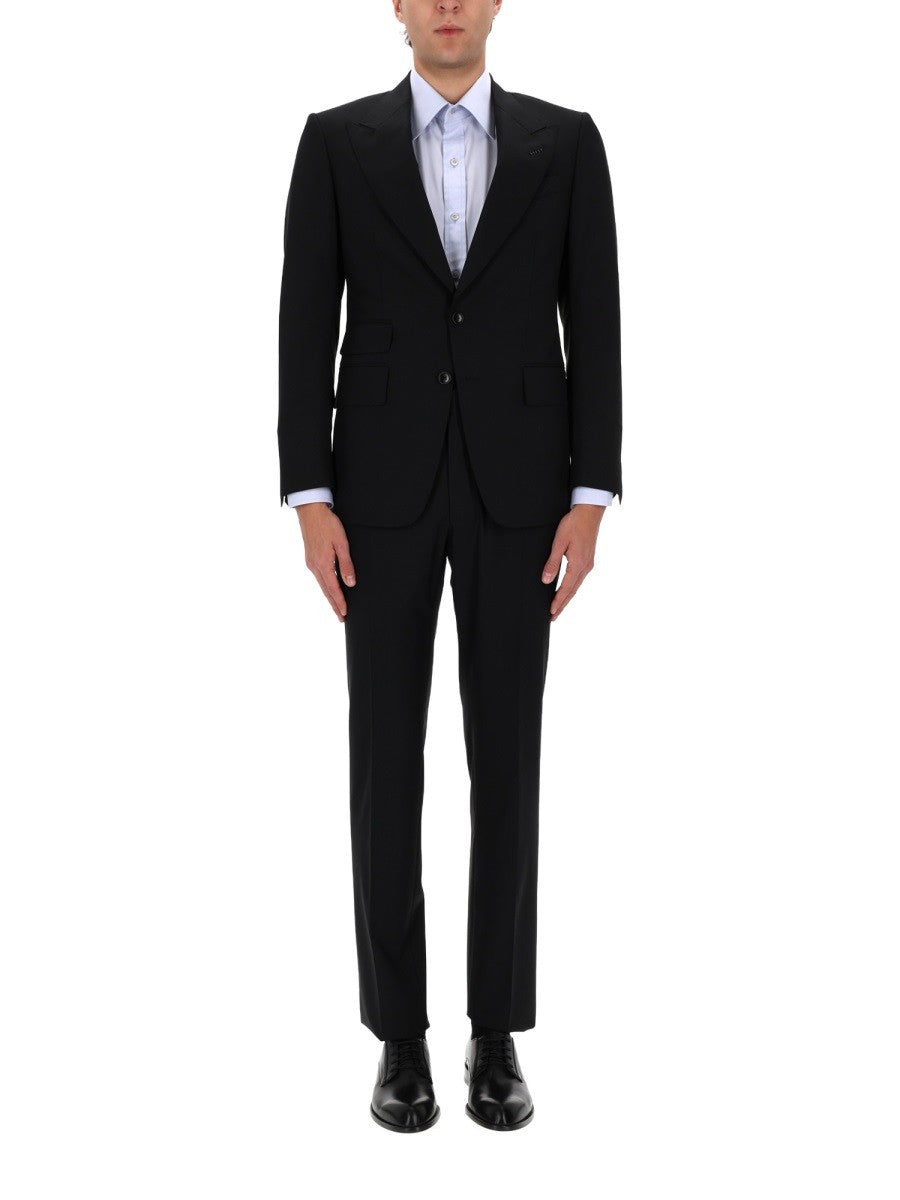 Tom Ford Men's Abito Grand Overcheck Shelton Black