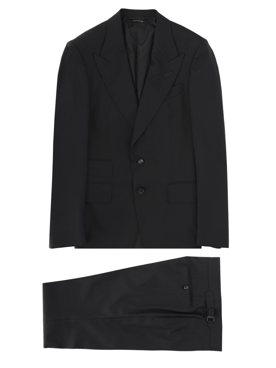 Tom Ford Men's Abito Grand Overcheck Shelton Black