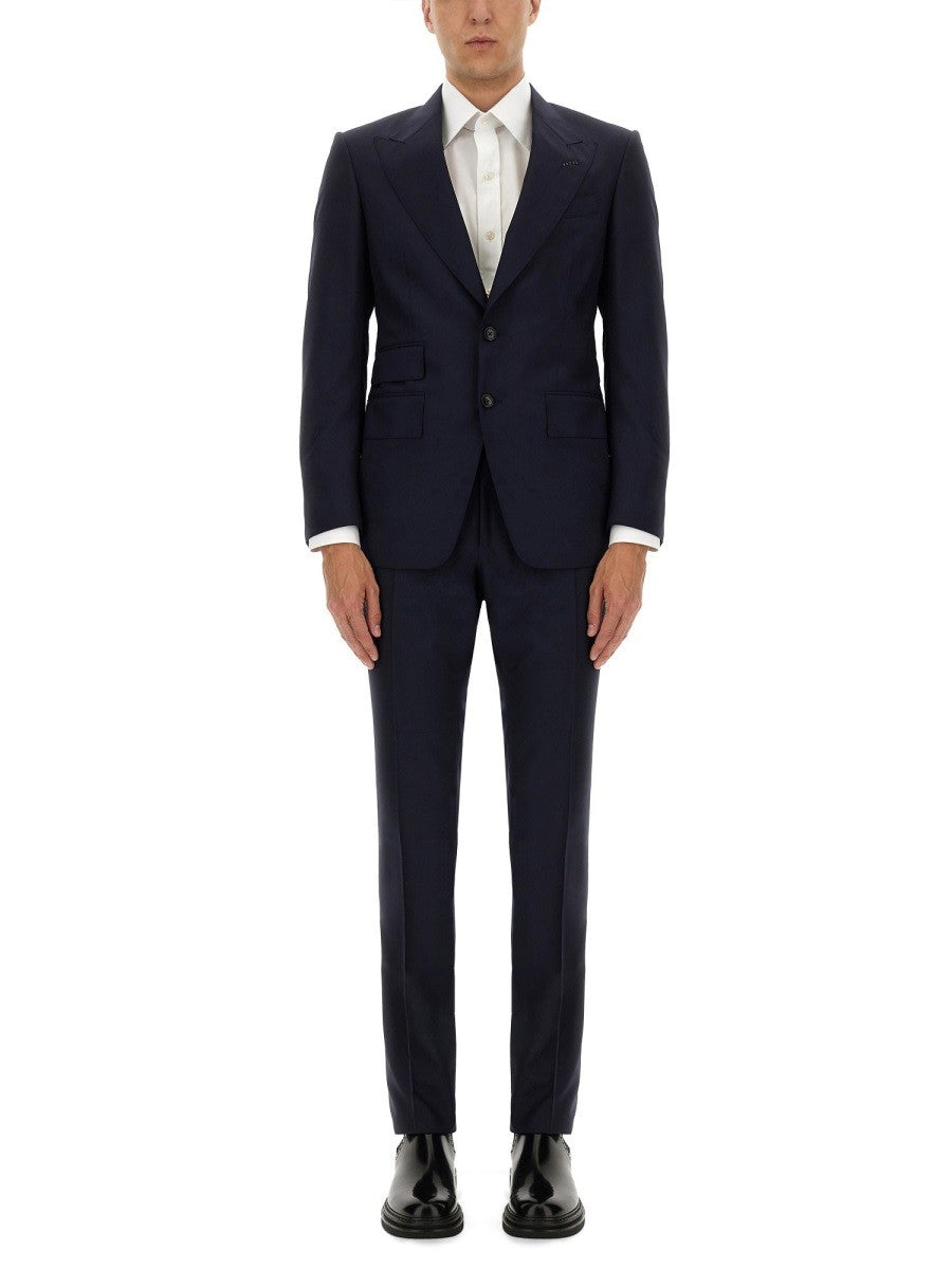 Tom Ford Men's Abito Grand Overcheck Shelton Blue