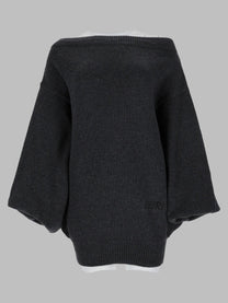 MM6 Maison Margiela Women's Abito in Maglia Di Lana Grey