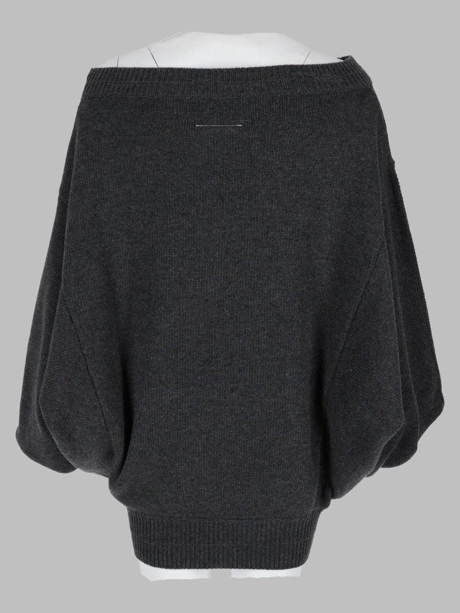 MM6 Maison Margiela Women's Abito in Maglia Di Lana Grey