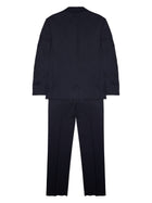 Colamarino Men's Wool Blend Suit with Single-Breasted Jacket Black, view 2