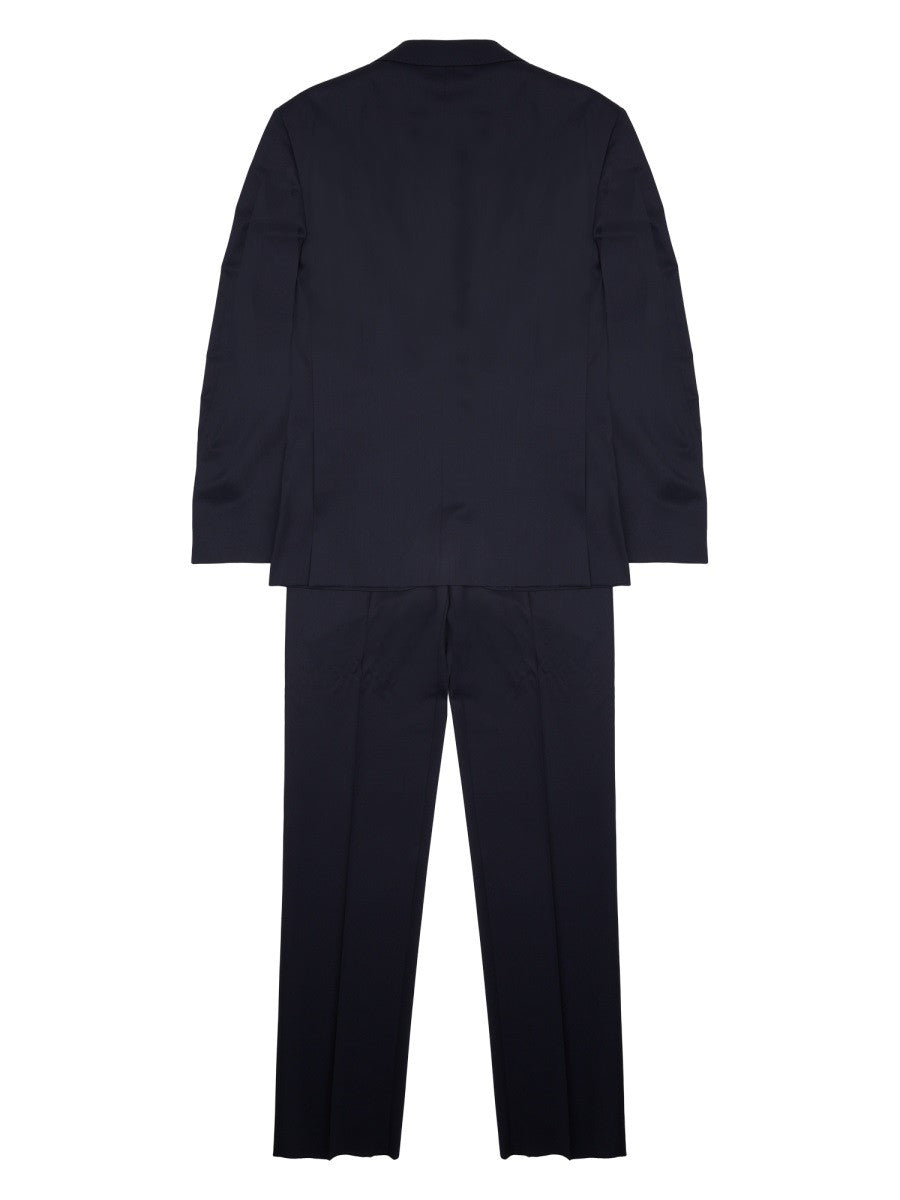 Colamarino Men's Wool Blend Suit with Single-Breasted Jacket Black, view 2