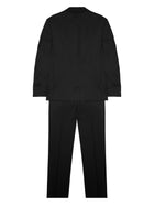 Colamarino Men's Wool Blend Suit with Single-Breasted Jacket Black, view 2