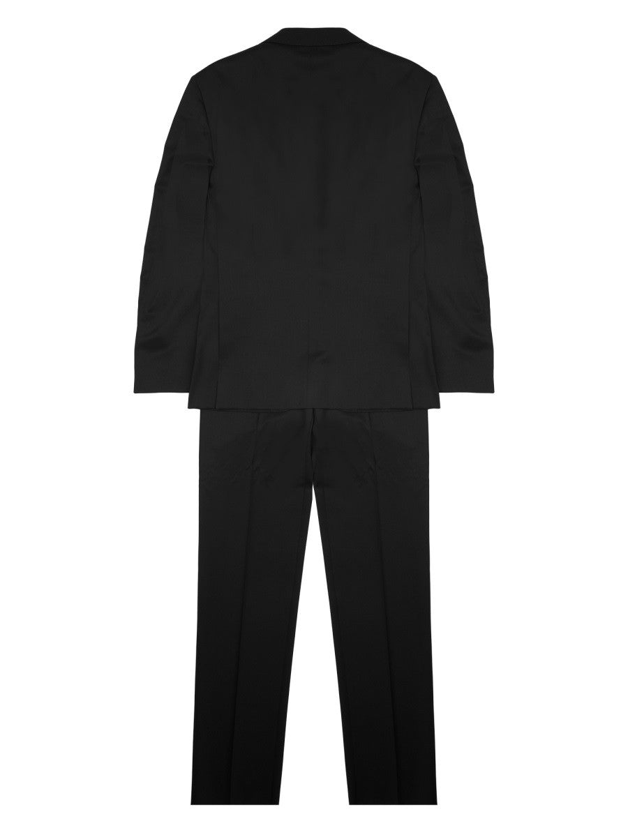 Colamarino Men's Wool Blend Suit with Single-Breasted Jacket Black, view 2