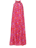 Max Mara Women's Twill Silk Printed Dress Pink