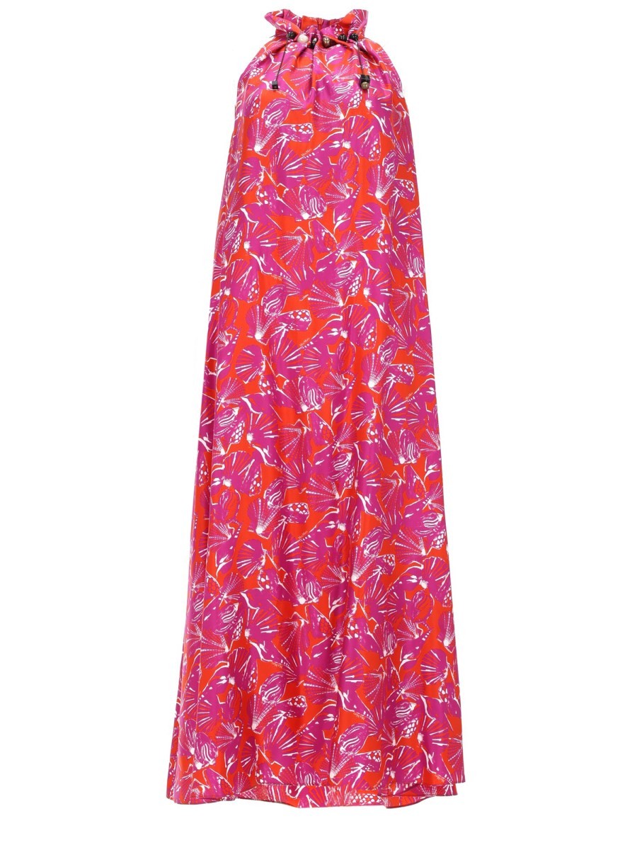 Max Mara Women's Abito in Twill DI Seta Stampata Pink