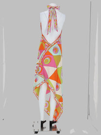 Pucci Women's Abito in Twill DI Seta Multicolor