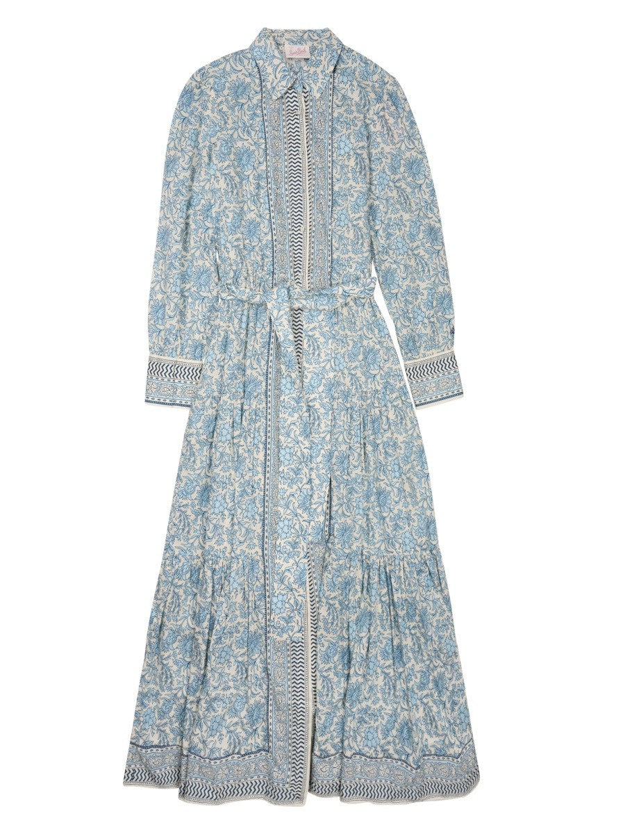 Mc2 Saint Barth Women's Abito Jensen in Cotone Blue