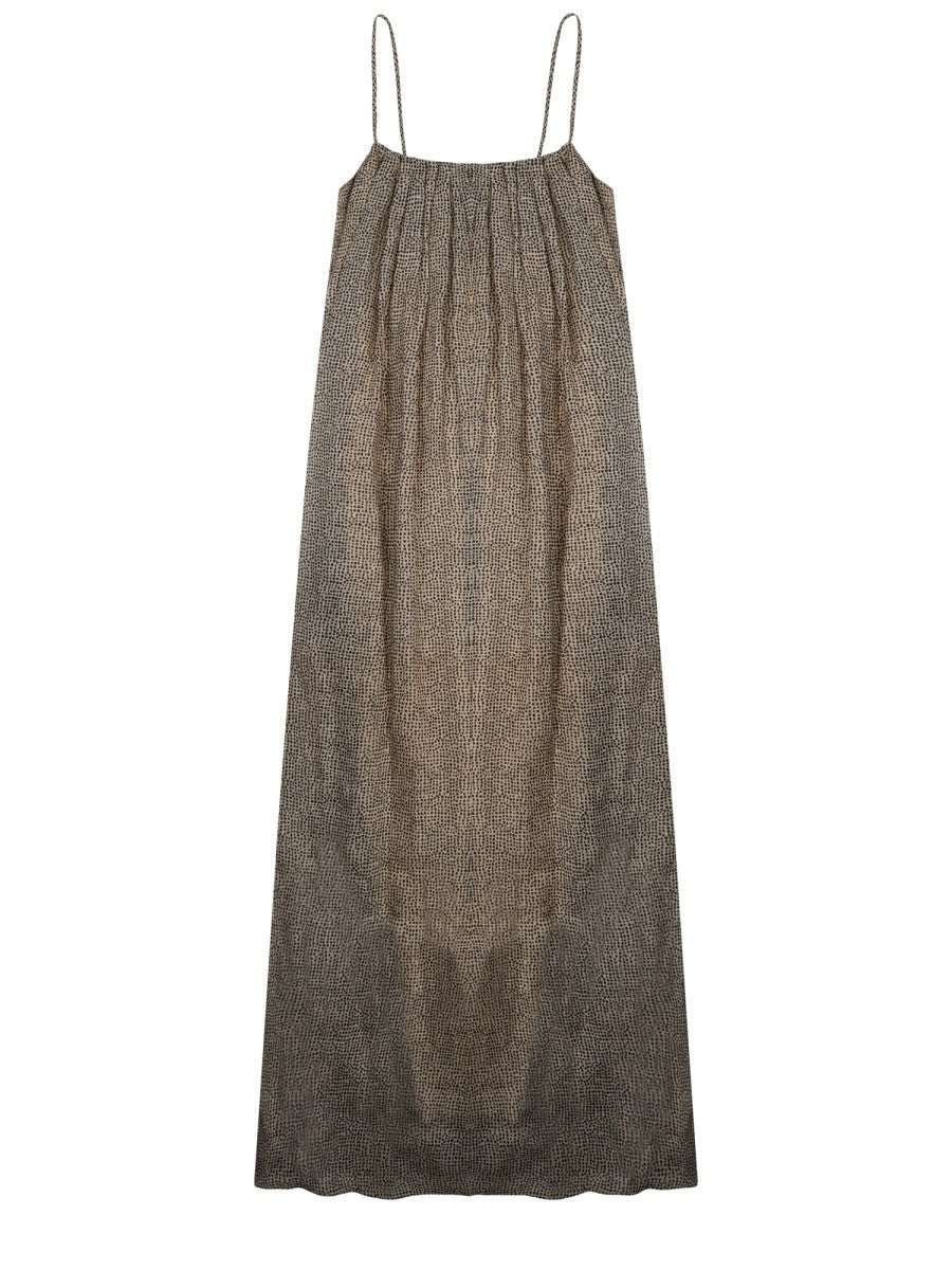 Alysi Women's Abito Lungo Pois Brown