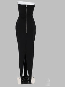 Rick Owens Women's Abito Lungo Bustier Gown Black