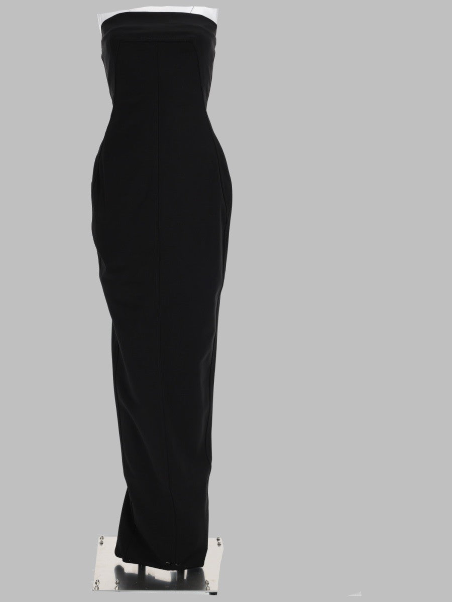 Rick Owens Women's Abito Lungo Bustier Gown Black