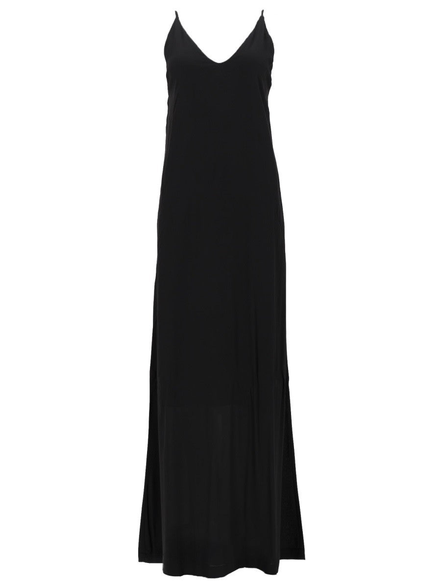 Nude Women's Abito Lungo Con Scollo Black