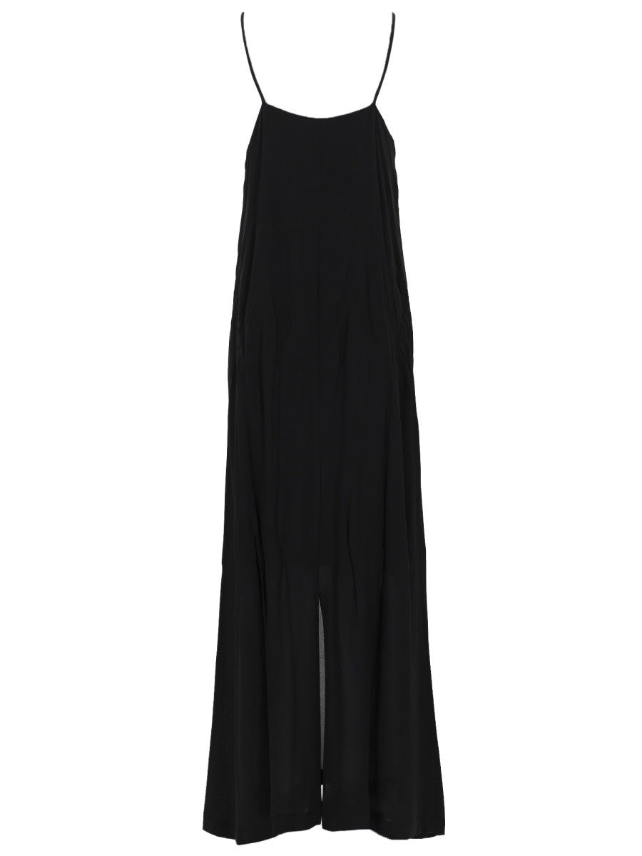 Nude Women's Abito Lungo Con Scollo Black
