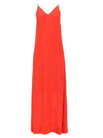 Nude Women's Abito Lungo Con Scollo Red