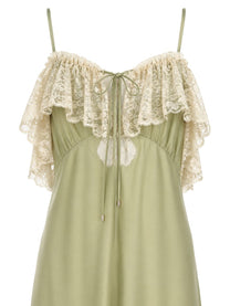 Chloé Women's Abito Lungo Con Spalline Sottili Green