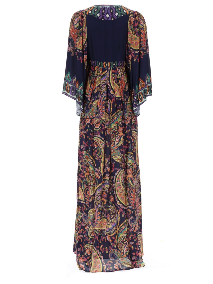 ETRO Women's Abito Lungo Con Stampa Paisley Multicolor