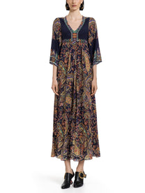 ETRO Women's Abito Lungo Con Stampa Paisley Multicolor