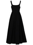 Sportmax Women's Cotton Long Dress Black, view 2