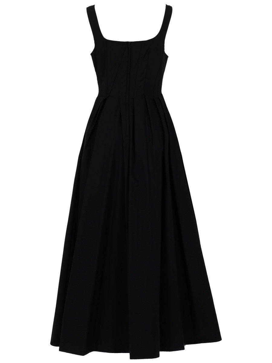Sportmax Women's Abito Lungo in Cotone Black