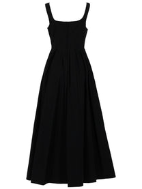 Sportmax Women's Abito Lungo in Cotone Black