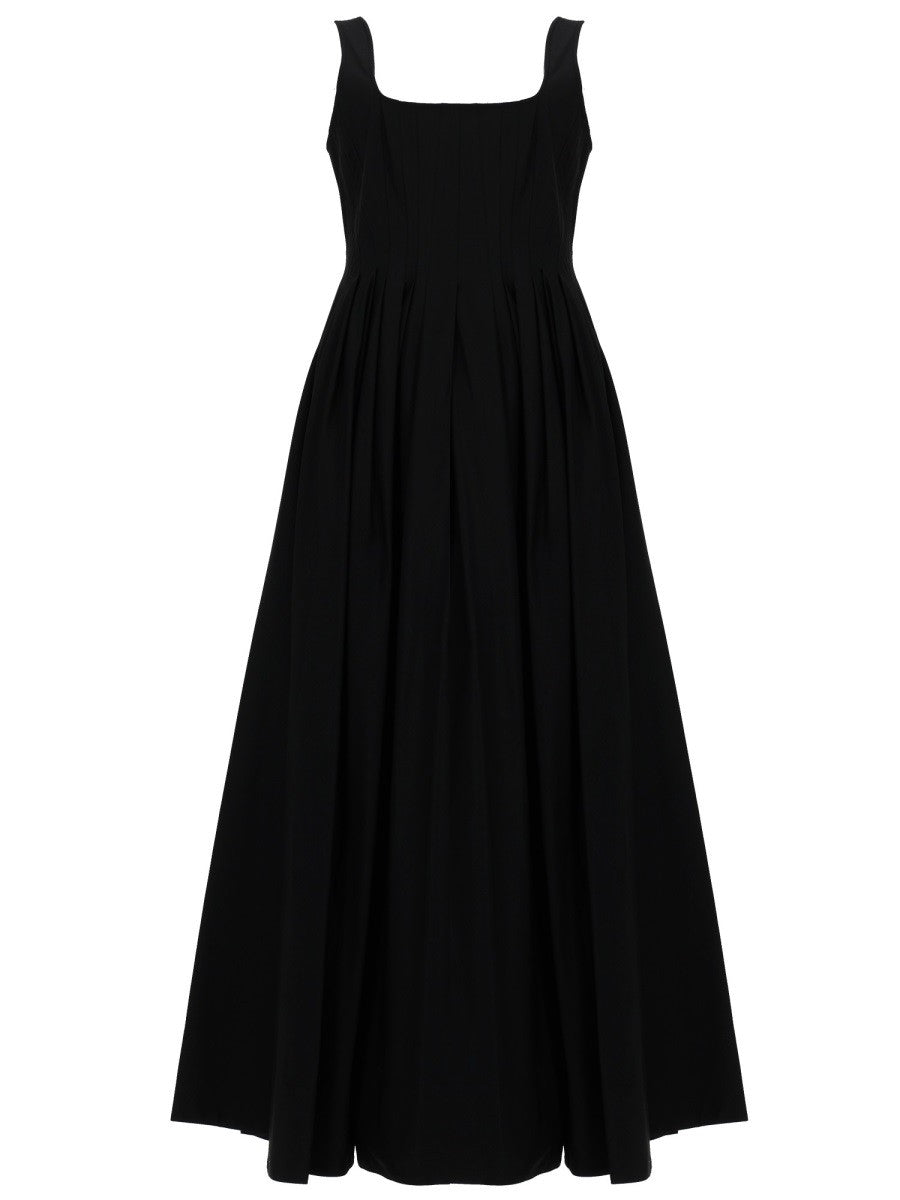 Sportmax Women's Abito Lungo in Cotone Black