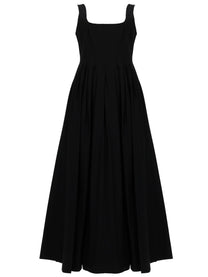 Sportmax Women's Abito Lungo in Cotone Black