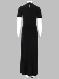 Rabanne Women's Abito Lungo in Jersey Drappeggiato Black