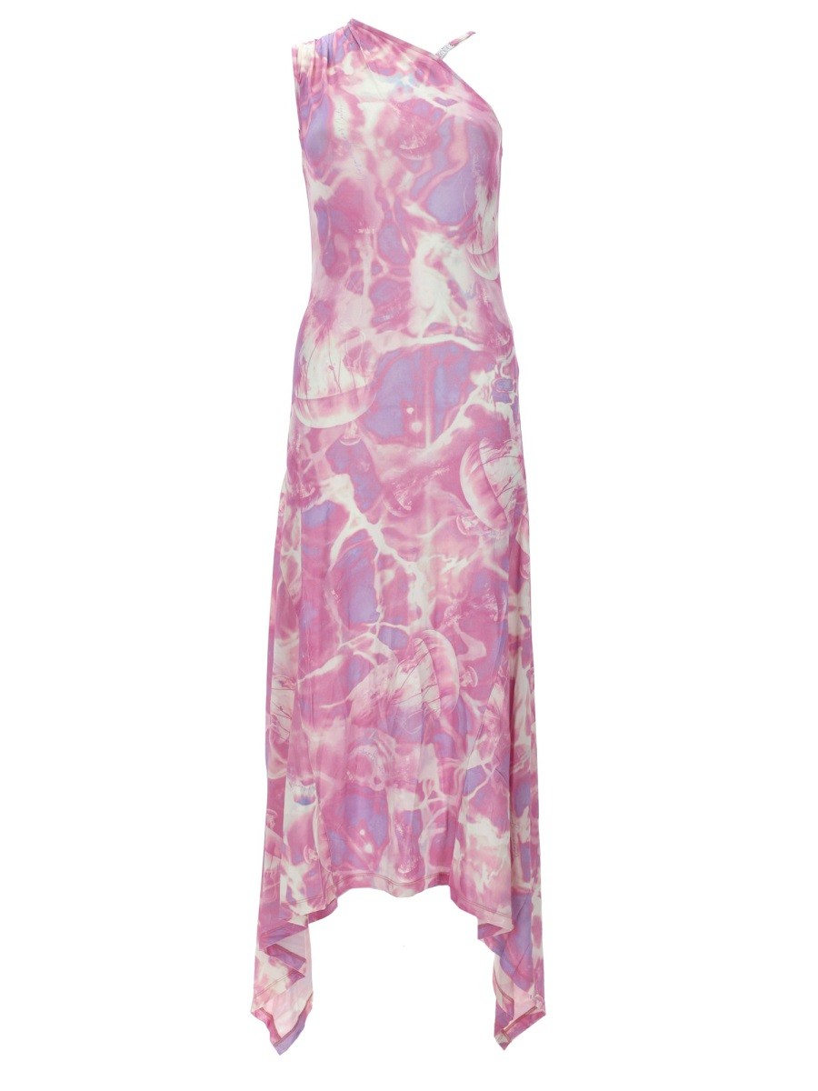 Versace Jeans Couture Women's Abito Lungo Smanicato Con Stampa Blue