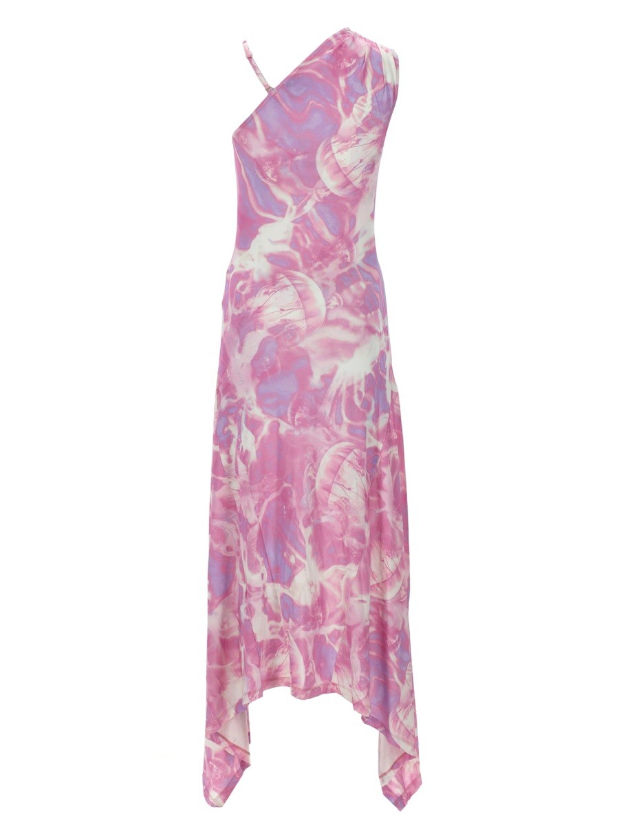 Versace Jeans Couture Women's Printed Long Smanicato Dress Blue, view 2