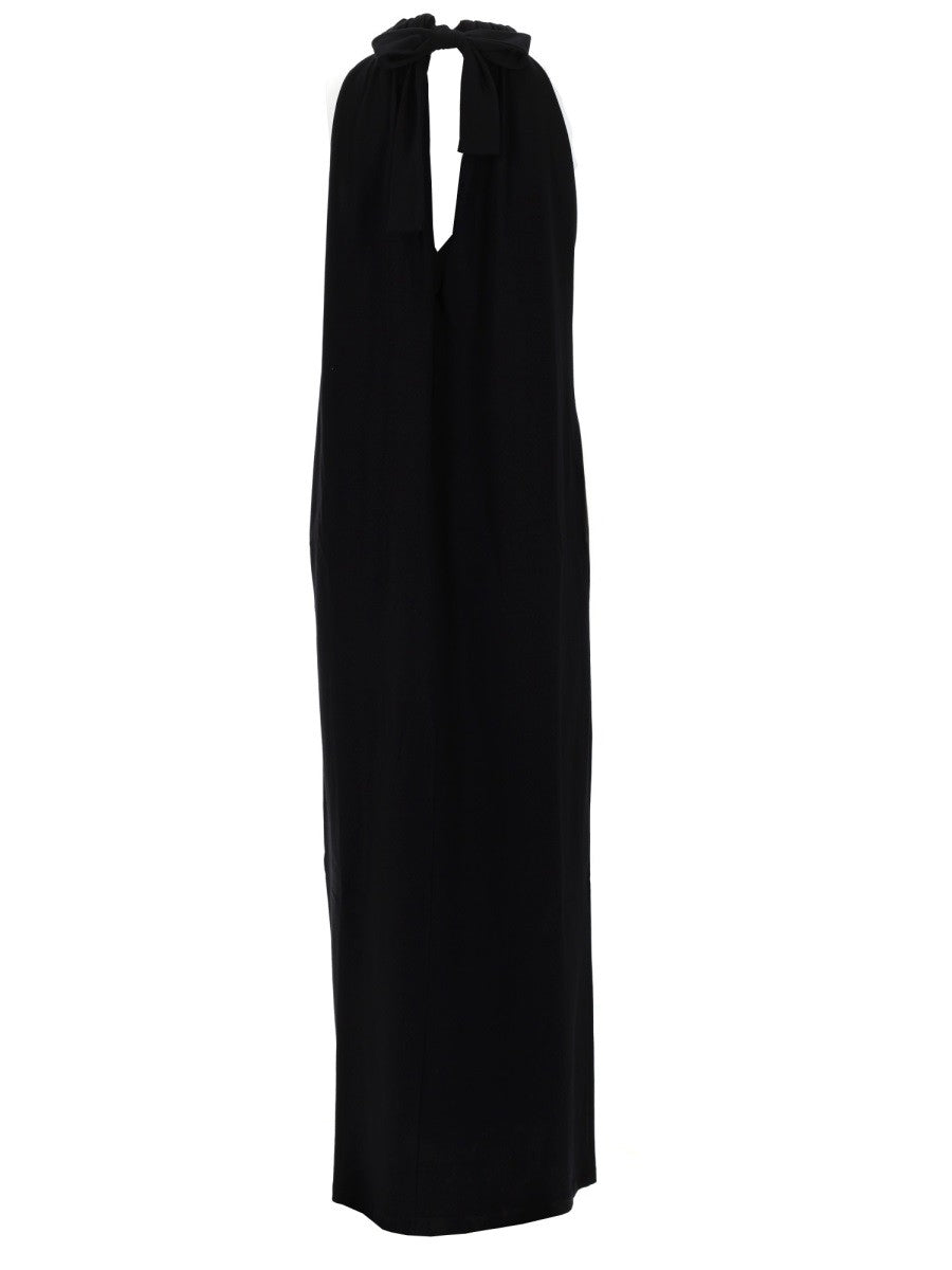Nude Lucy Women's Abito Maxi in Cotone Black
