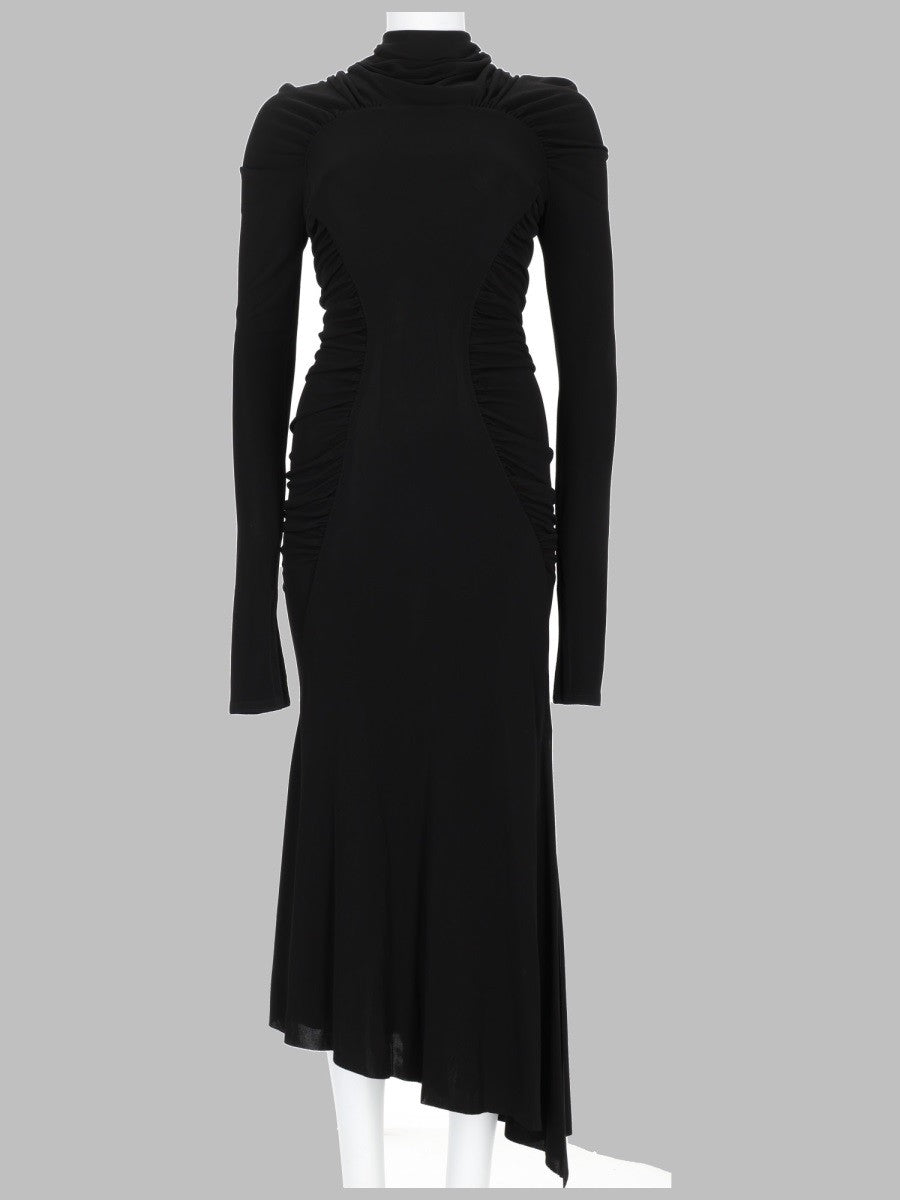 Victoria Beckham Women's Abito Midi Collo Alto Black