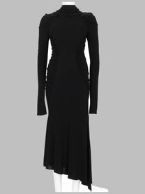 Victoria Beckham Women's Abito Midi Collo Alto Black