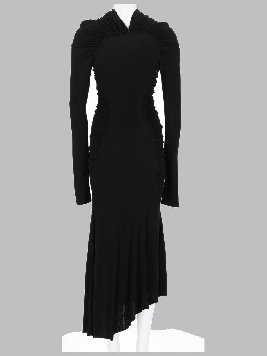Victoria Beckham Women's Abito Midi Collo Alto Black