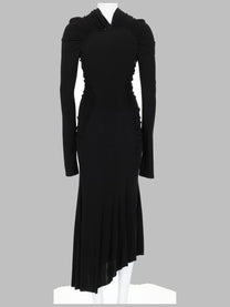 Victoria Beckham Women's Abito Midi Collo Alto Black